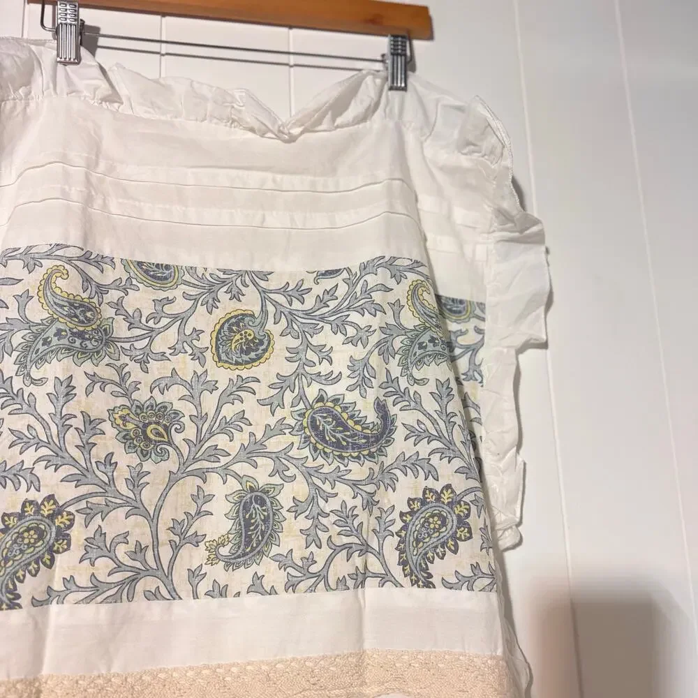 Madison Park Pair Pillow Shams Blue Floral Paisley Cotton Cottage Farmhouse